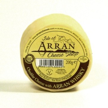 Arran whisky flavoured cheddar cheese 200g truckle