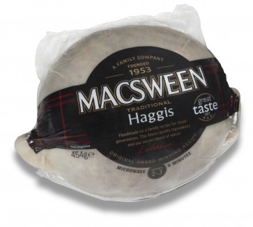 Macsween Haggis serves 2-3 (nominal weight 454g)
